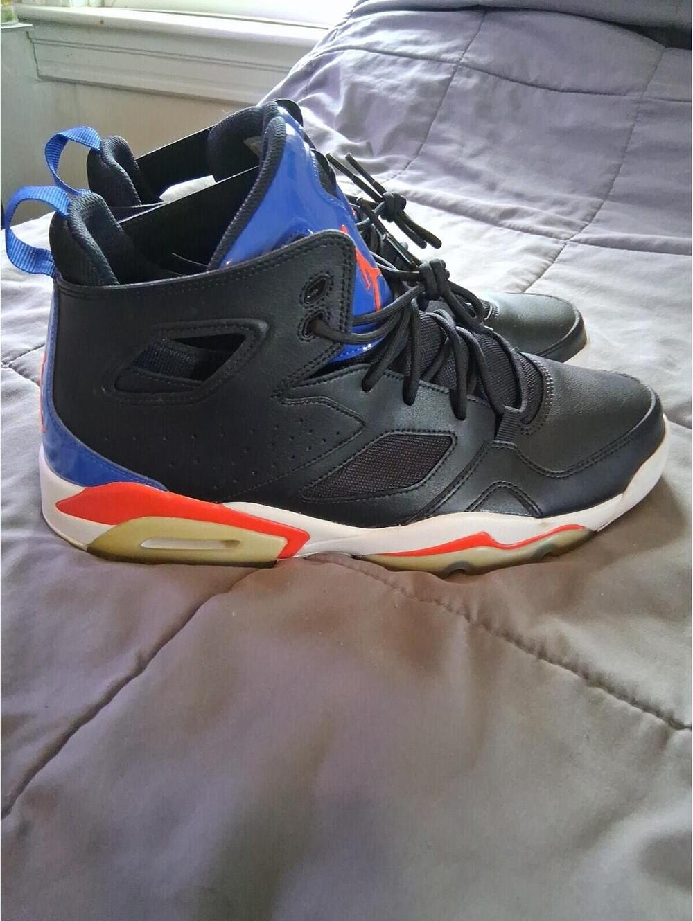 Jordan Air Jordan Flight Club 91 High Top Sneakers Black Blue Orange No Soles
